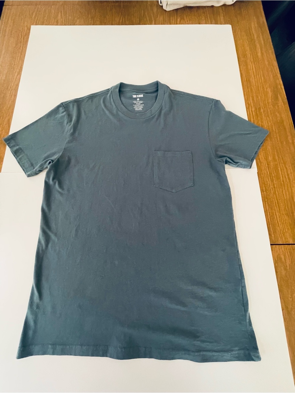 Men's Pocket Crewneck T‑Shirt in Slate Green by True Classic